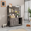 Large Cat Litter Box Enclosure With Shelf Storage