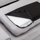 59.4" Loveseat Sofa with Pull-Out Bed Modern Upholstered Couch with Side Pocket for Living Room Office, Grey