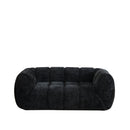 Quilted Cloud Sofa With Rounded Armrests And Piano Key Backrest Design by HouseOfZazla