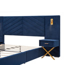 Comfortable Upholstered Bed With Vertical Channel Tufted Wingback Headboard by HouseOfZazla