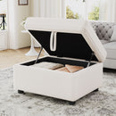 Movable Storage Ottoman Footrest For Living Room by HouseOfZazla