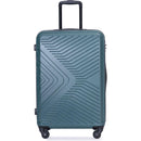 3 Piece Luggage Sets ABS Lightweight Suitcase with Two Hooks, Spinner Wheels, TSA Lock, (20/24/28), DARK GREEN