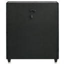 Ravenne 5-drawer Velvet Upholstered LED Chest of Drawers Black