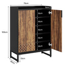 5 Tier Shoe Cabinet With Doors, Compact Entryway Storage Organizer by HouseOfZazla