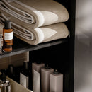 Modern Bathroom Vanity With Ceramic Sink, Tempered Blurred Glass Doors by HouseOfZazla