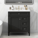 Bathroom Vanity With Top Sink, 2 Drawers & Tip Out Drawer by HouseOfZazla