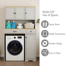 Over The Washer, Dryer And Robot Vacuum Storage Cabinet - Antique