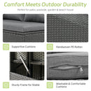 Tomax 5-Piece Outdoor Patio Rattan Sofa Set