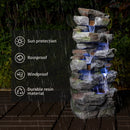 Rock Waterfall Outdoor Fountain with LED Lights by HouseOfZazla