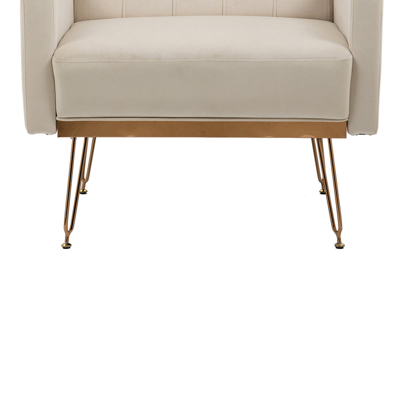 Accent Chair, leisure single sofa with Rose Golden feet
