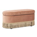 Serena - Contemporary Design Oval Storage Bench Ottoman by HouseOfZazla