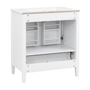 Elegant Fluted Bathroom Vanity With Sink, Soft Close Doors & Drawer by HouseOfZazla