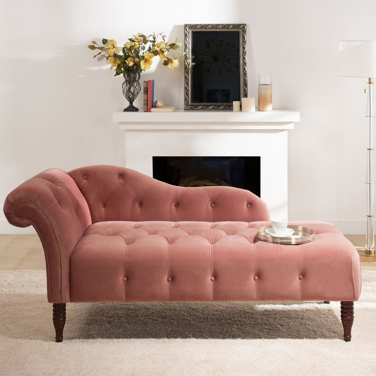 Samuel - Tufted Roll Arm Chaise Lounge, photo 5 of 39