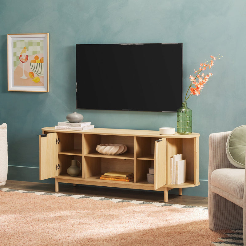 Chloe Modern Reeded TV Stand