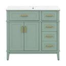 Bathroom Vanity With Sink, Soft Close Doors, 4 Storage Drawers by HouseOfZazla
