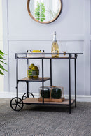 Shelf With Wheel - Black / Brown by HouseOfZazla