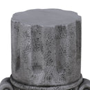 Outdoor End Table, Round Side Table For Patio And Garden - Antique Gray