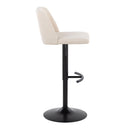Toriano - Contemporary Adjustable Bar Stool With Rounded T Footrest (Set of 2) by HouseOfZazla