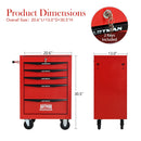 Rolling Metal Tool Chest With Drawers, Steel Storage Cabinet With Ball Bearing Slides by HouseOfZazla