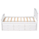 Platform Storage Bed Solid Wood Bed With 6 Drawers by HouseOfZazla