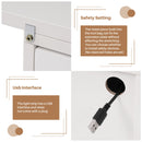 44"-85" Extendable Sofa Bar Table Cabinet Behind Couch Pub Table with LED