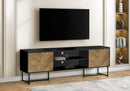 TV Stand, Console, Media Entertainment Center, Storage Cabinet, Modern - Black by Unique Piece Furniture