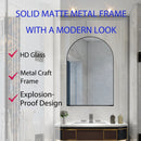 Arched Recessed Medicine Cabinet, Metal Framed Bathroom Wall Cabinet With Mirror And Adjustable Shelves, Wall Mirror With Storage For Bathroom by Unique Piece Furniture