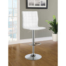 Ashbury - Upholstered Adjustable Bar Stool (Set of 2) - White by HouseOfZazla