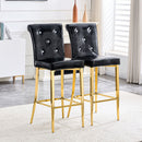 Bar Chairs With Crystal Clasp Design (Set of 2)