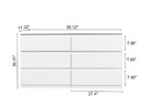 6 Drawer Double Dresser for Bedroom Living Room Hallway,white