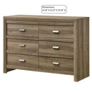 6 Drawers Storage Dresser, Bedroom Furniture - Light Brown by HouseOfZazla