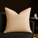Homey Cozy Throw Pillow With Decorative Stitching - Ivory by HouseOfZazla
