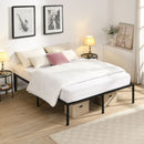 Heavy Duty Queen Size Bed Frame With Quiet Support - Black by HouseOfZazla