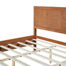 Queen Size Wood Platform Bed Frame with Classic Panel Headboard by HouseOfZazla