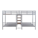 Metal Bunk Bed With Storage Shelves Staircase by HouseOfZazla