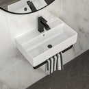 Wall Mounted Rectangular Bathroom Sink With Towel Bar by HouseOfZazla