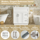 Bathroom Vanity With 2 Doors, 2 Drawers, Adjustable Shelf, Hidden Slides & Soft Close Hinges