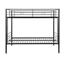 Modern Metal Bunk Bed, Full Over Full, No Box Spring Needed - Black by Unique Piece Furniture