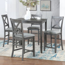5 Piece Dining Table Set, Wooden Dining Square Table Set For 4 by HouseOfZazla