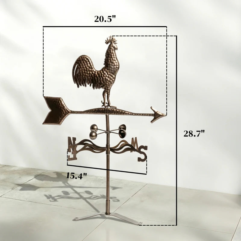 Roof Mount Wind Direction Indicator - Classic Rooster Weathervane, photo 9 of 9