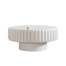 Round Fluted Storage Table with Lift-Off Lid