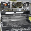 97-Inch 4-Burner Deluxe Stainless Steel Gas Outdoor Kitchen Grill