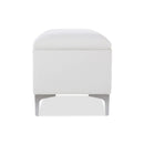 Madelyn - Modern Storage Bench - Bright White Dye by HouseOfZazla