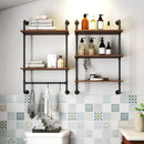Industrial Pipe Shelf 3-Tier and 2-Tier Wall Mounted Shelves by HouseOfZazla