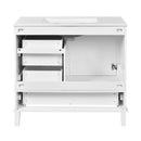 Bathroom Vanity, Modern Bathroom Cabinet With Sink Combo Set, Bathroom Storage Cabinet With A Soft Closing Door And 3 Drawers, Solid Wood Frame by HouseOfZazla
