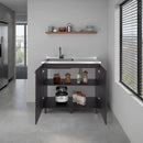 Alatna Freestanding Utility Base Cabinet with Stainless Steel Countertop and Faucet by HouseOfZazla