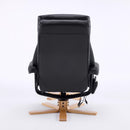 Upholstered Heated Massage 360° Swivel Accent Chair With Ottoman by HouseOfZazla