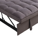Modern Loveseat Futon Sofa With Pullout Bed, Adjustable Reclining Backrest, Toss Pillows by HouseOfZazla