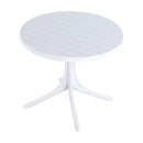 4 Modern Stackable Plastic Armchair Matched With Round Table