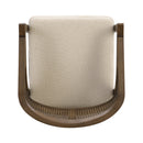 Wooden Frame Counter Stool with Rattan Back - Set of 2